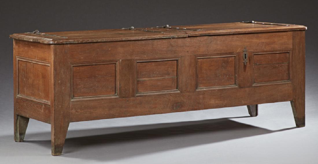 French Provincial Carved Oak Coffer, c. 1830, the (1 of 4)