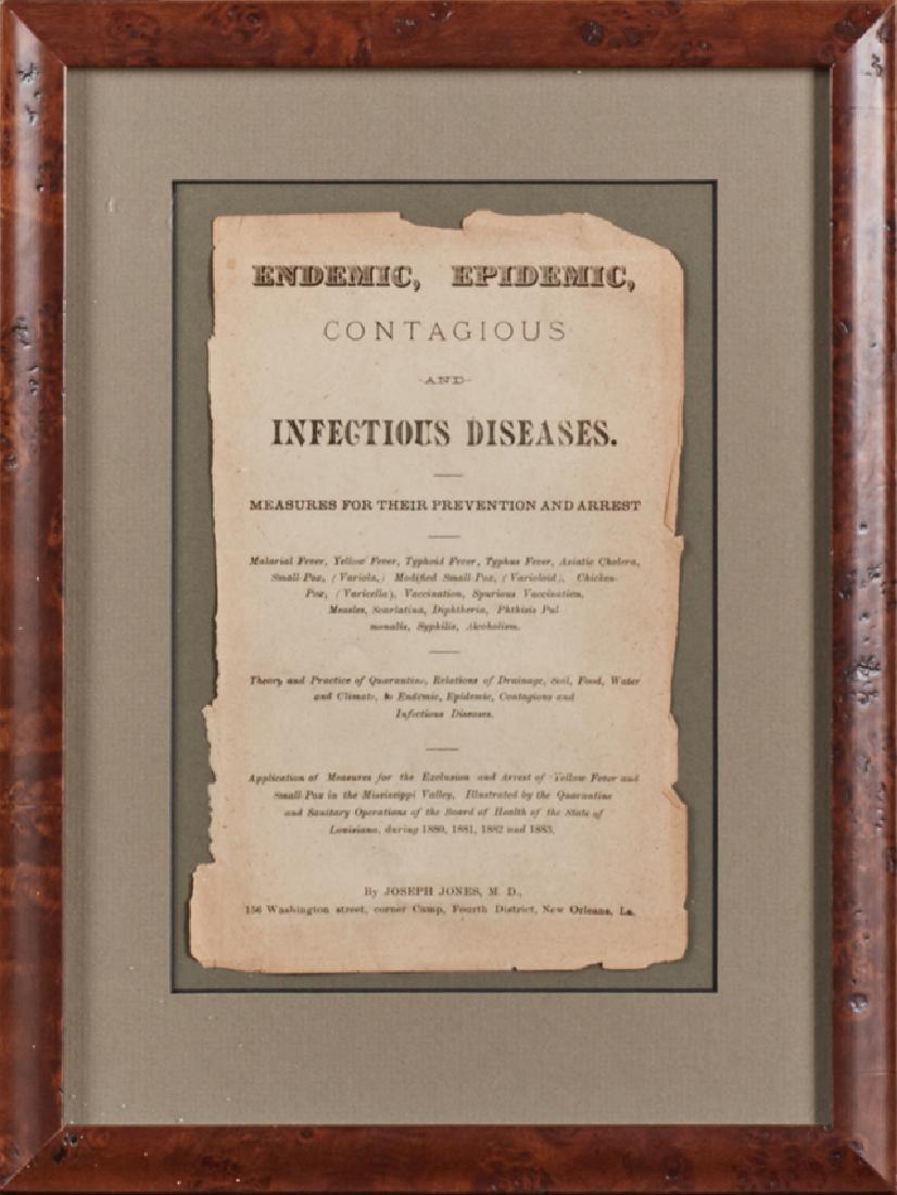 Dr. Joseph Jones (1833-1896, New Orleans) "Epidemic, (1 of 1)
