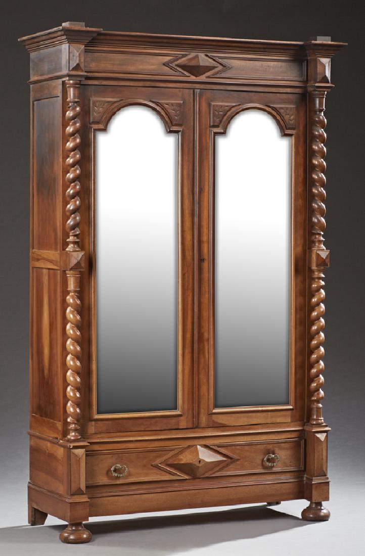 French Henri II Style Carved Walnut Armoire, early 20th (1 of 1)