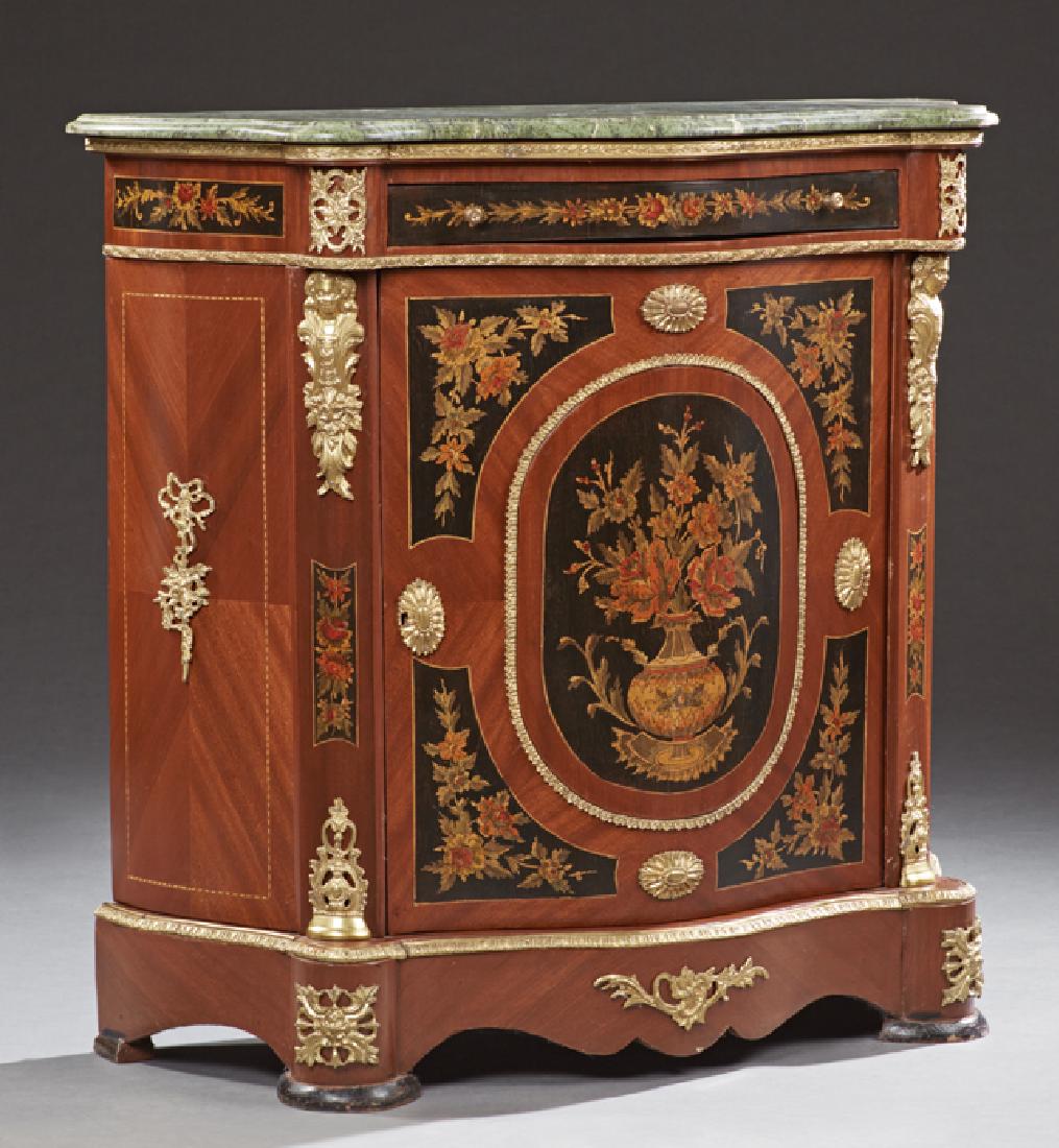 French Style Marble Top Painted Bombe Mahogany Parlor (1 of 1)
