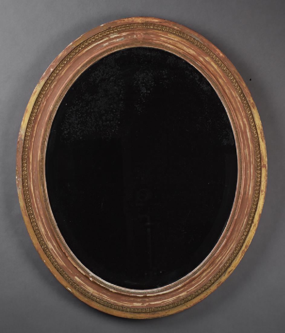 Gilt and Polychromed Wood Overmantle Mirror, 20th c., (1 of 1)