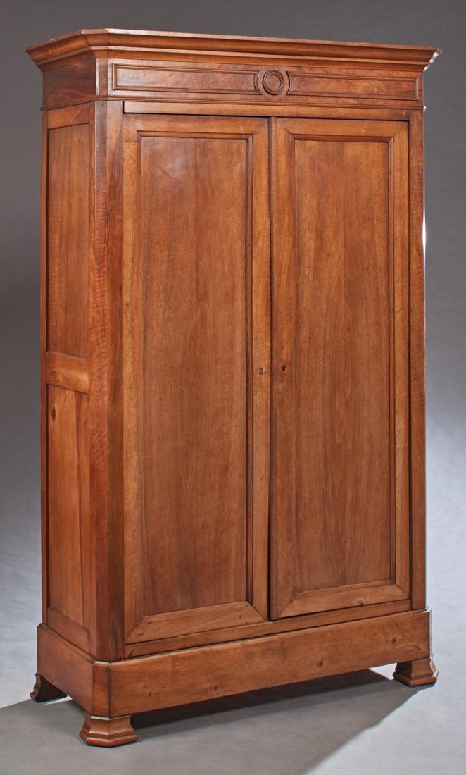 French Louis Philippe Carved Walnut Armoire, 19th c., (1 of 1)