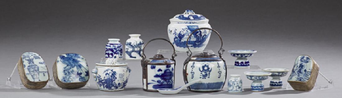 Group of Fourteen Pieces of Chinese Blue and White (1 of 1)