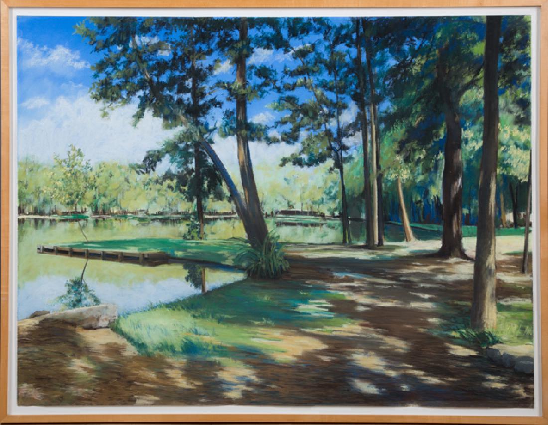 Sheldon Tapeley (American), "Trees and Lake," 20th c., (1 of 1)