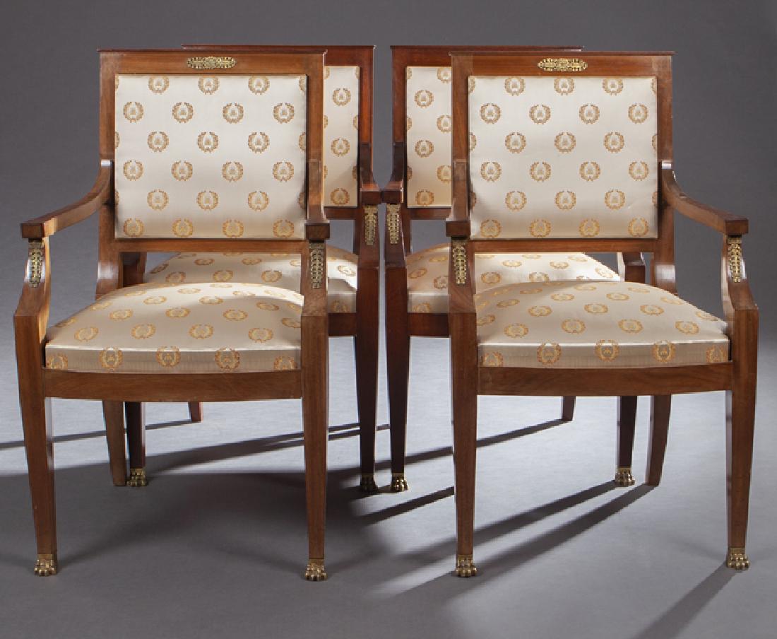 Set of Four French Empire Style Carved Mahogany (1 of 2)