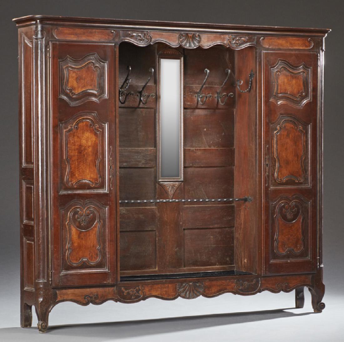French Louis XV Style Carved Cherry and Elm Hall Stand, (1 of 1)