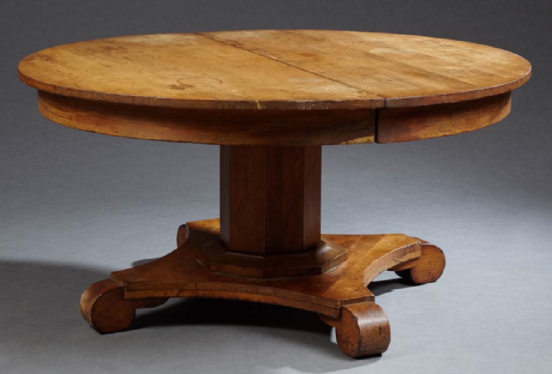 American Carved Oak Circular Dining Table, c. 1900, on (1 of 1)