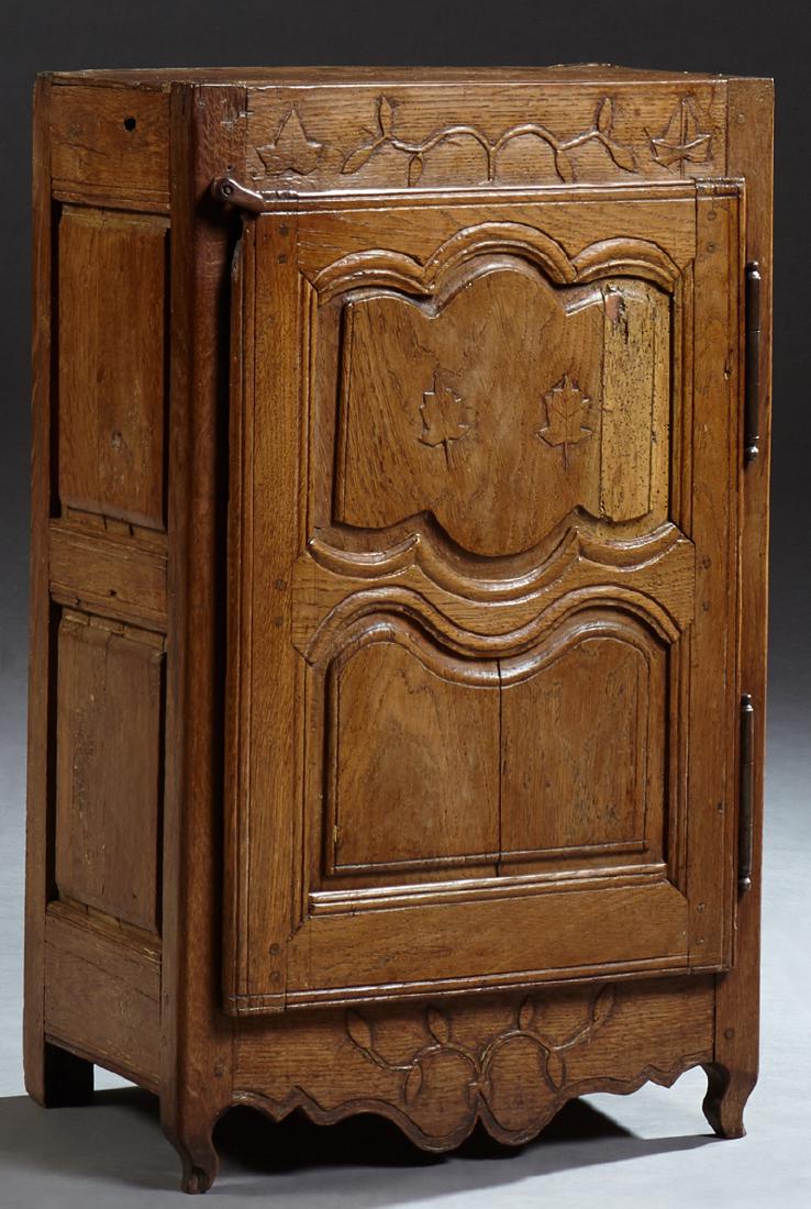 Diminutive French Provincial Carved Oak Confiturier (1 of 1)