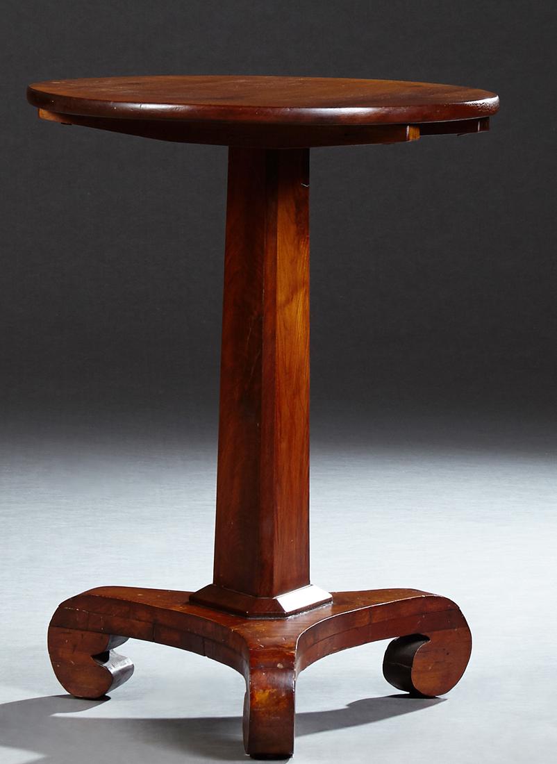 American Classical Mahogany Tilt Top Lamp Table, c. (1 of 2)