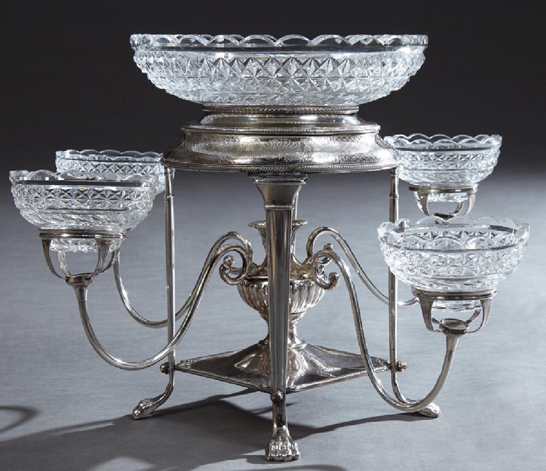 English Regency Style Sheffield Silver Plate and Cut (1 of 1)