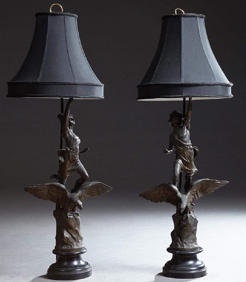 Two Continental Art Nouveau Spelter Figures, c. 1900, (1 of 2)