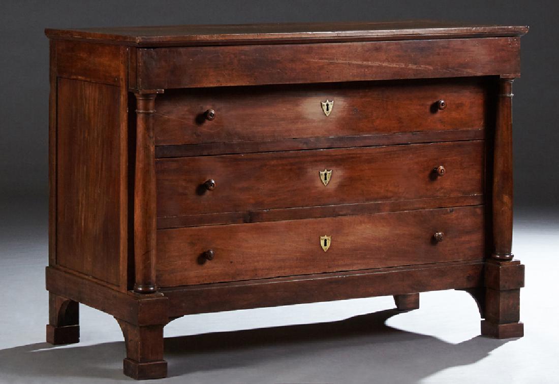 French Empire Style Carved Walnut Commode, c. 1840, the (1 of 1)