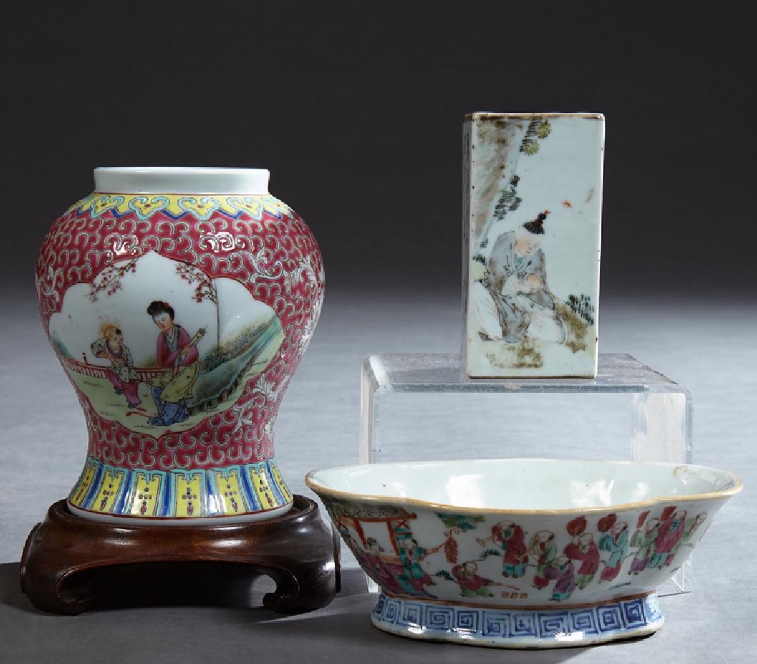 Group of Three Pieces of Chinese Porcelain, 20th c., (1 of 16)