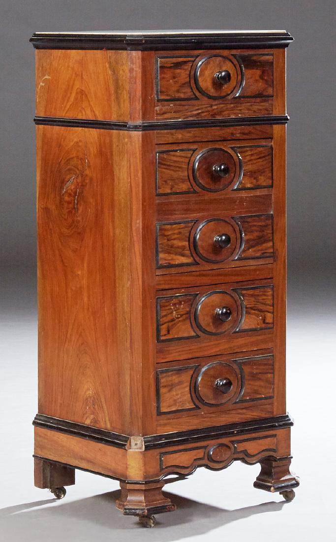 French Louis Philippe Style Marble Top Carved Walnut (1 of 2)