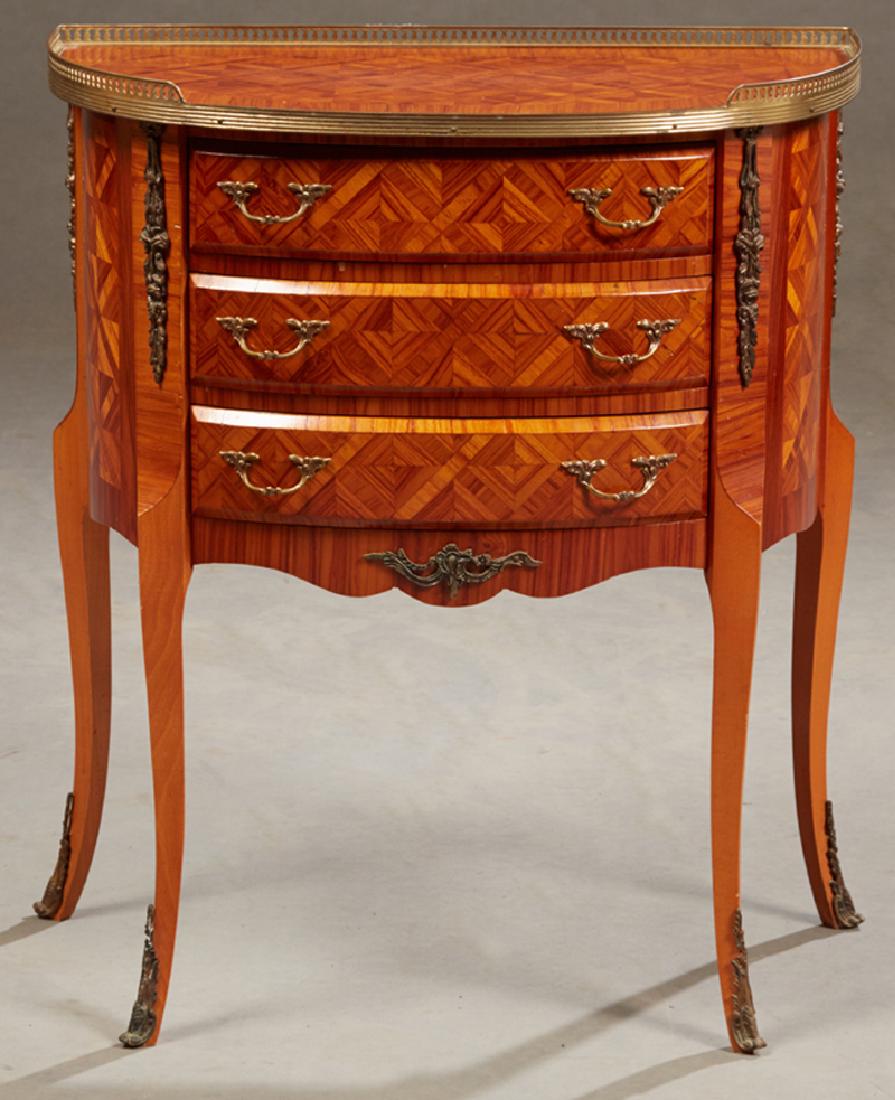 Diminutive French Inlaid Mahogany Louis XV Style Ormolu (1 of 1)