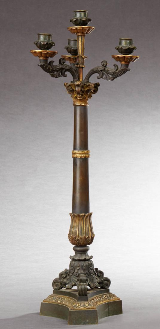 French Empire Style Patinated Bronze Four Light (1 of 1)