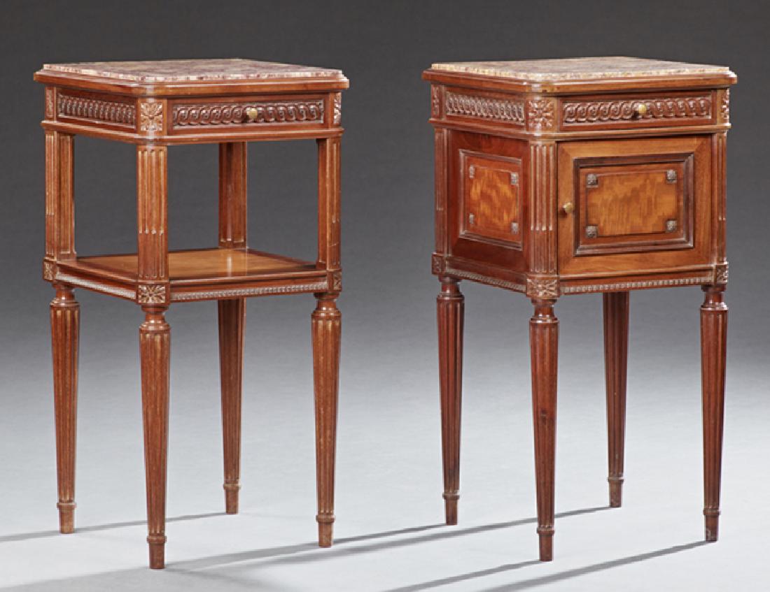 Pair of French Louis XVI Style Carved Beech Marble (1 of 1)