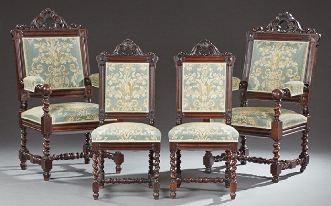 French Four Piece Louis XIII Style Carved Walnut Parlor (1 of 1)
