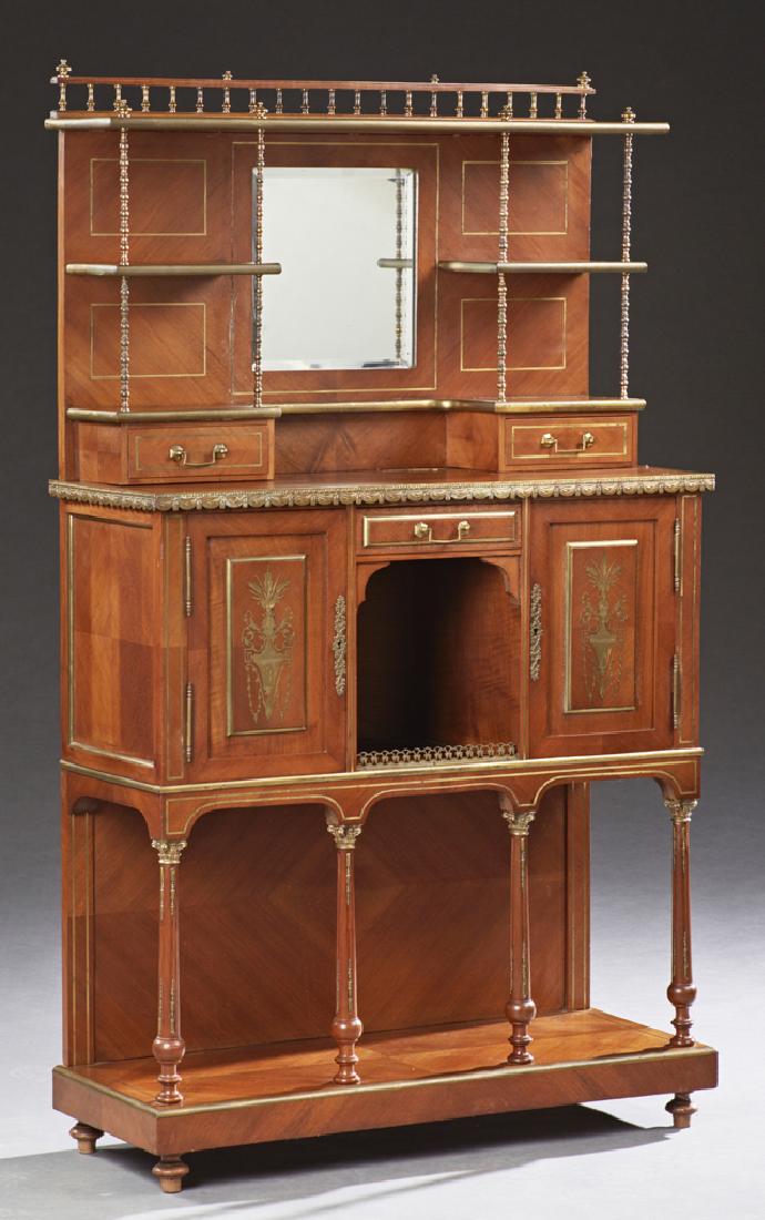 French Ormolu Mounted Inlaid Mahogany Parlor Cabinet, (1 of 1)