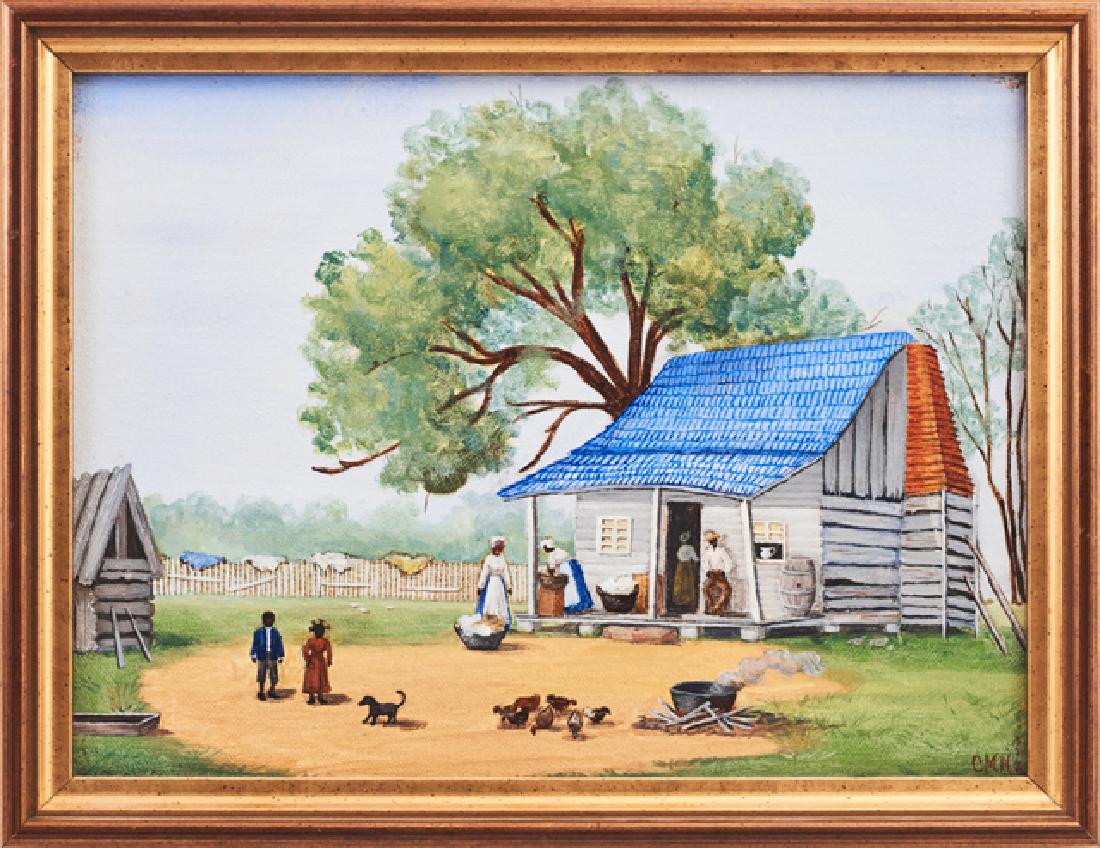 Southern School, "Louisiana Plantation Scene," 20th c., (1 of 1)
