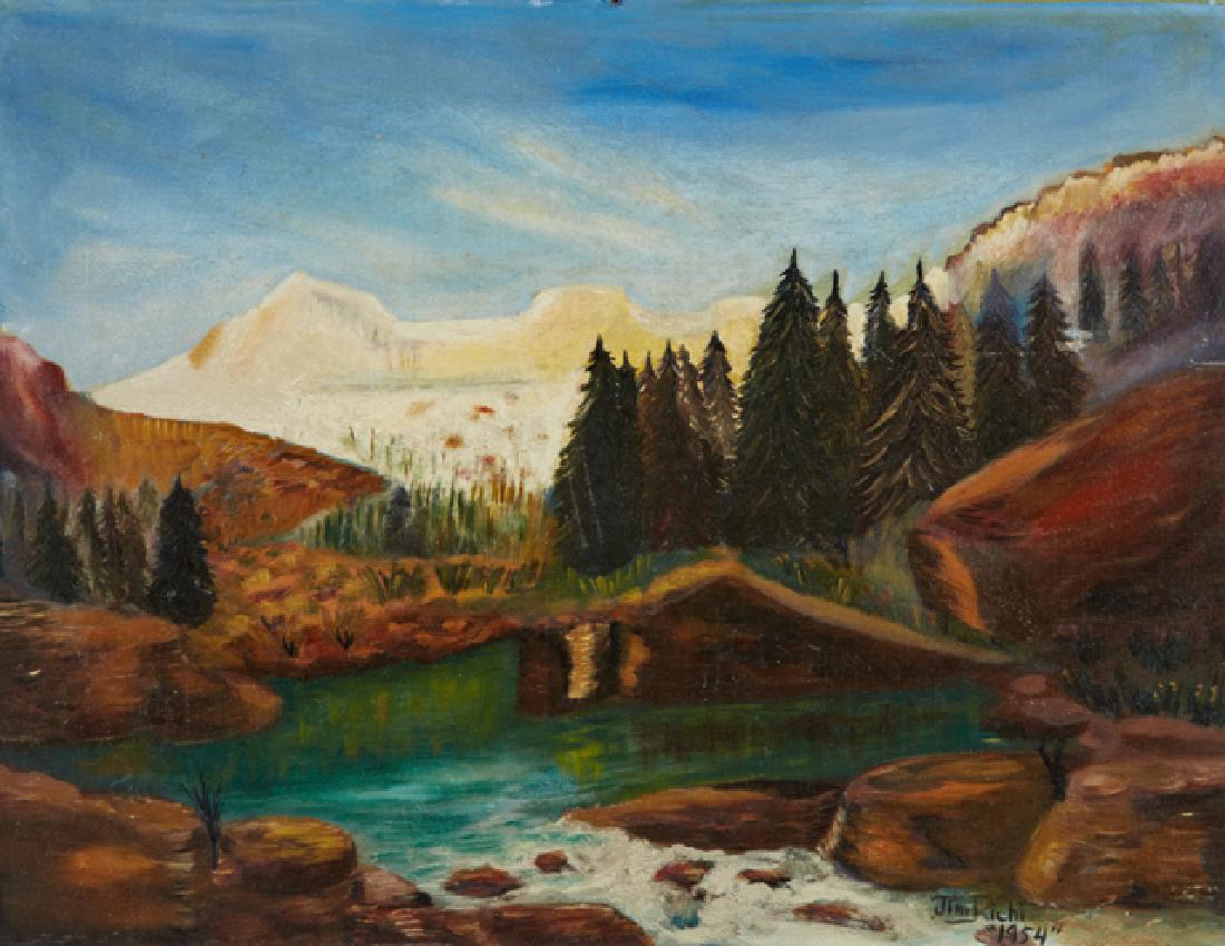 Jim Richardson, "Mountain Splendor," 1954, oil on (1 of 1)