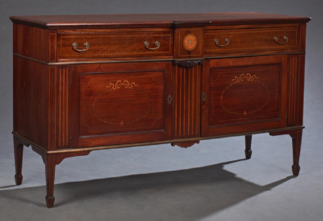 French Empire Style Inlaid Mahogany Breakfront (1 of 1)