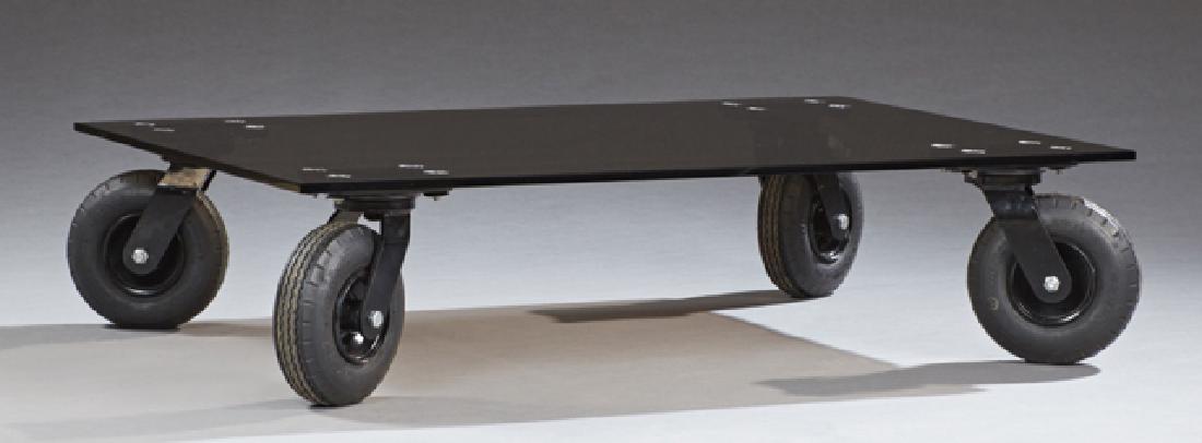 Industrial Style Glass Coffee Table, 20th c., the (1 of 1)