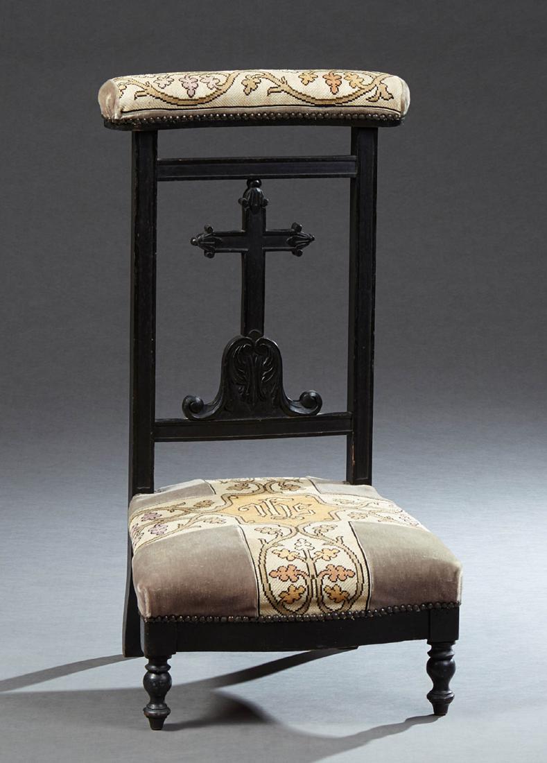 French Ebonized Louis XVI Style Prie Dieu, c. 1900, the (1 of 1)
