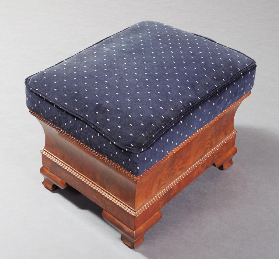 American Carved Walnut Hatbox Footstool, 19th c., the (1 of 1)