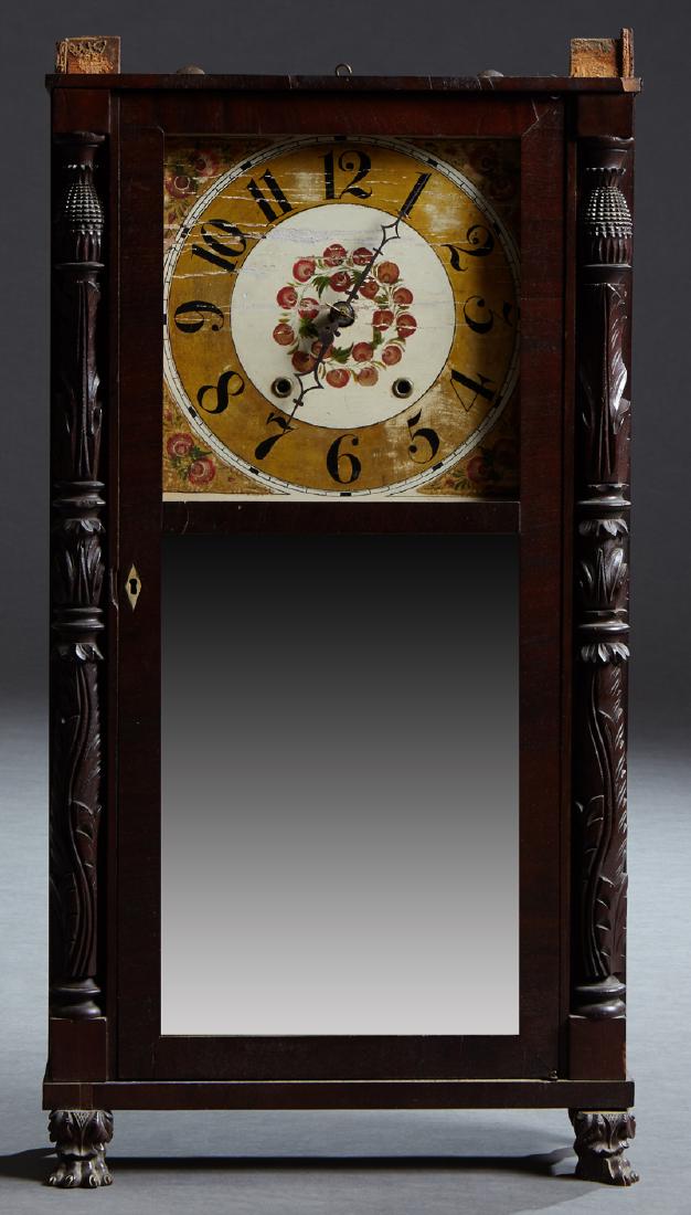 American Carved Mahogany Eli Terry Pillar and Scroll (1 of 1)