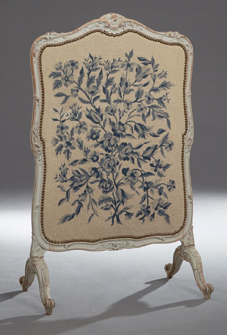 French Louis XV Style Polychrome Fireplace Screen, c. (1 of 1)