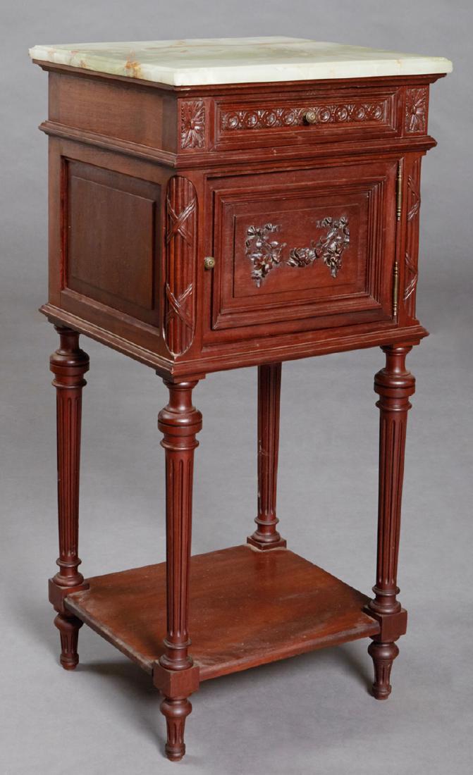 French Louis XVI Style Carved Mahogany Onyx Top (1 of 2)