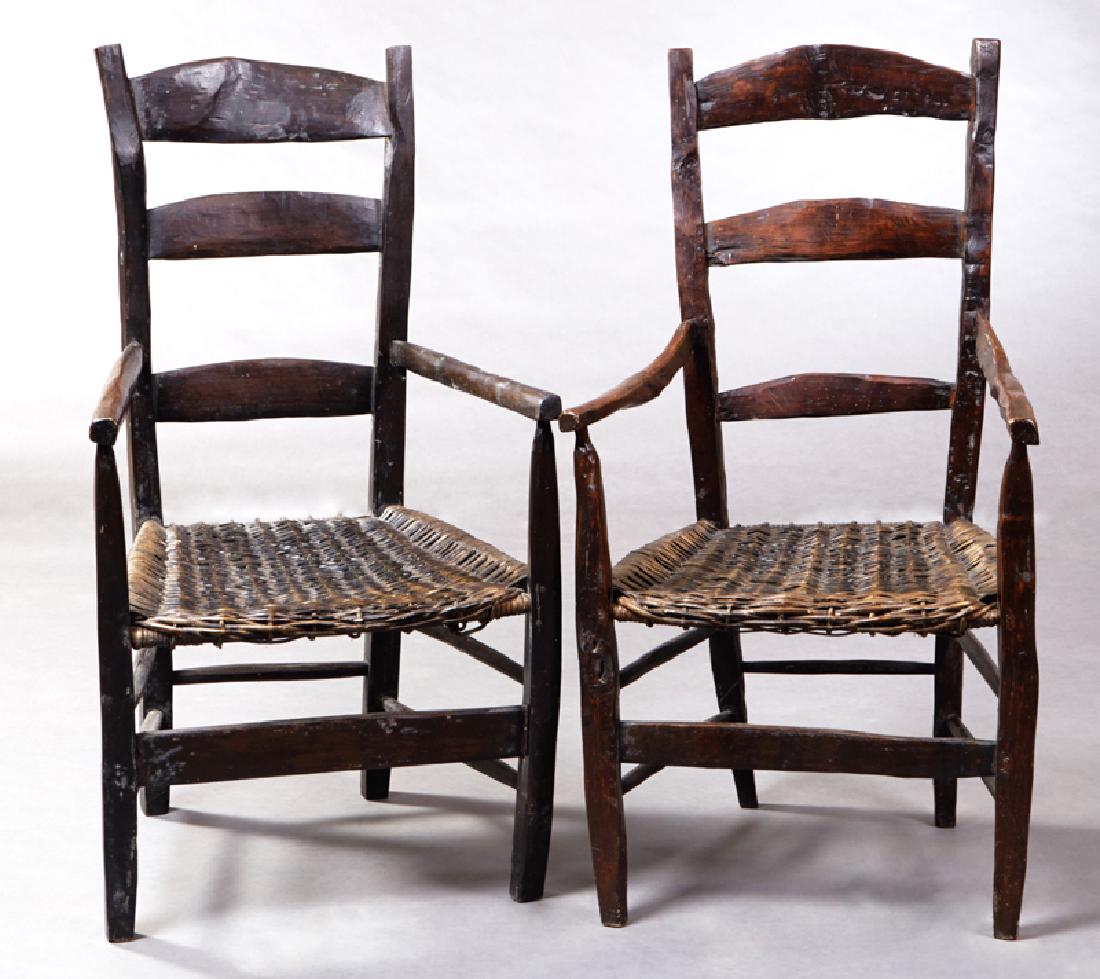 Pair of Rustic French Provincial Carved Cherry (1 of 1)