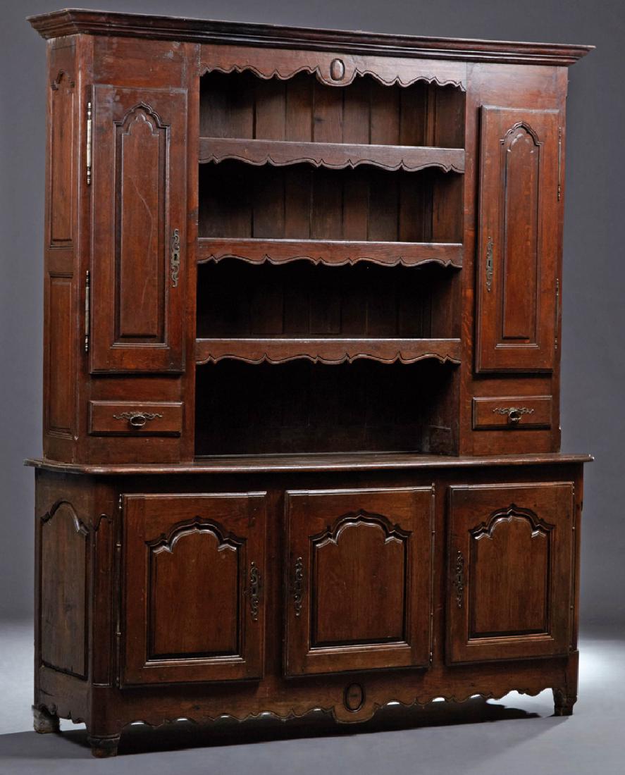 French Louis XV Style Carved Oak Vaisselier, c. 1860, (1 of 1)