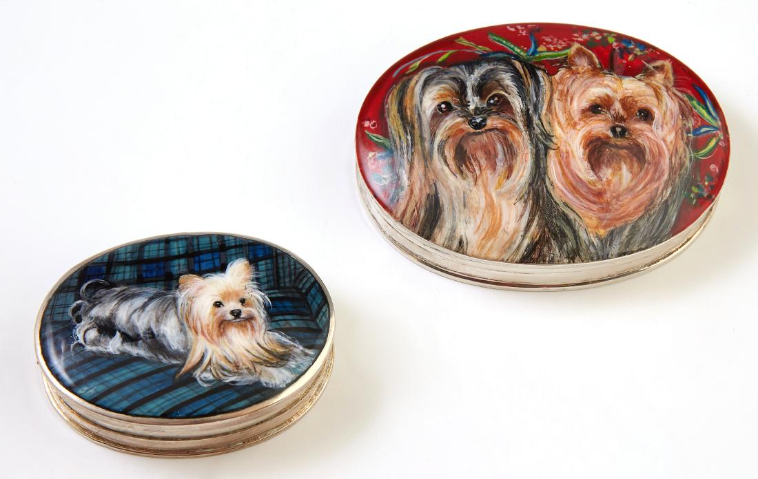 Two English Sterling Pill Boxes, 20th c., Birmingham, (1 of 3)