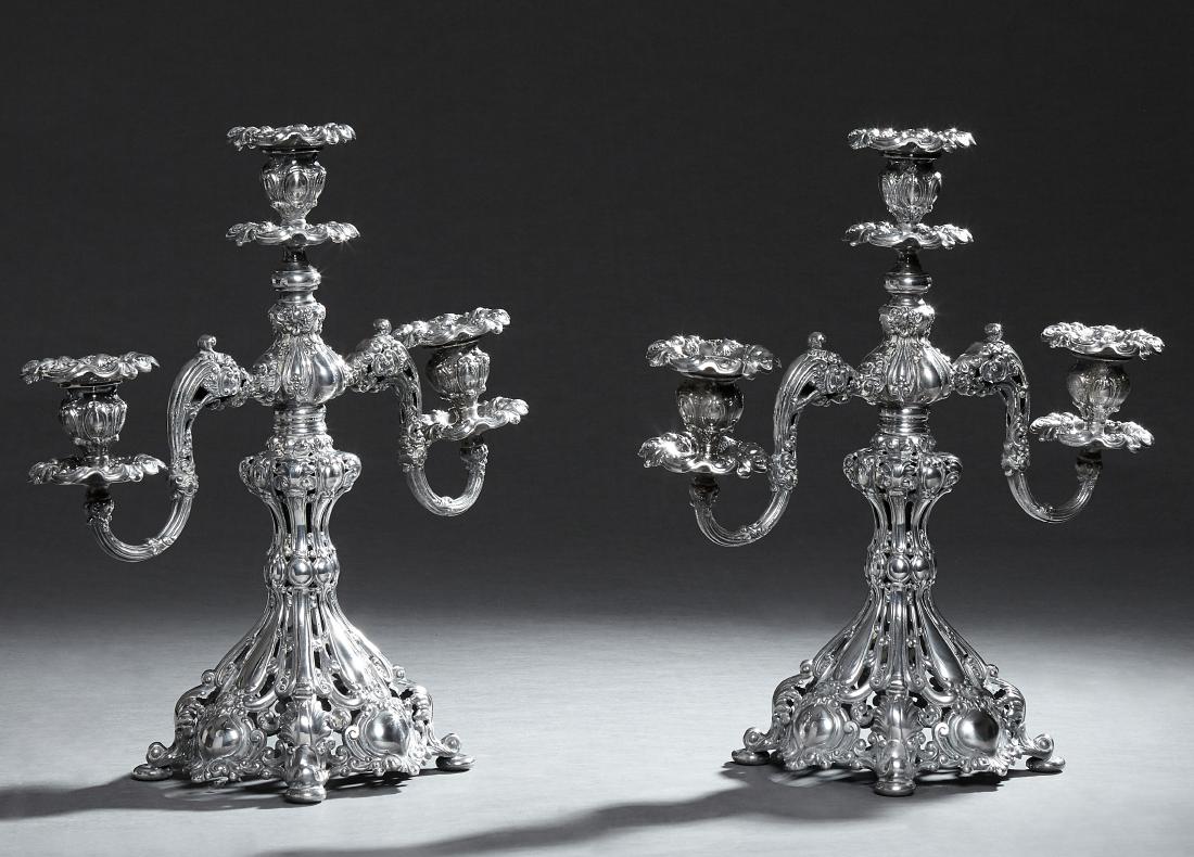 Pair of Antique Reed and Barton Silverplated Three (1 of 1)