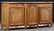 French Louis XV Style Carved Oak Marble Top Sideboard,
