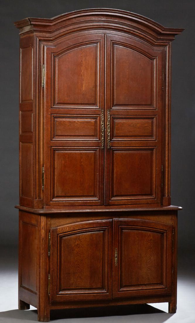 French Louis XV Style Carved Oak Buffet a Deux Corps, (1 of 1)