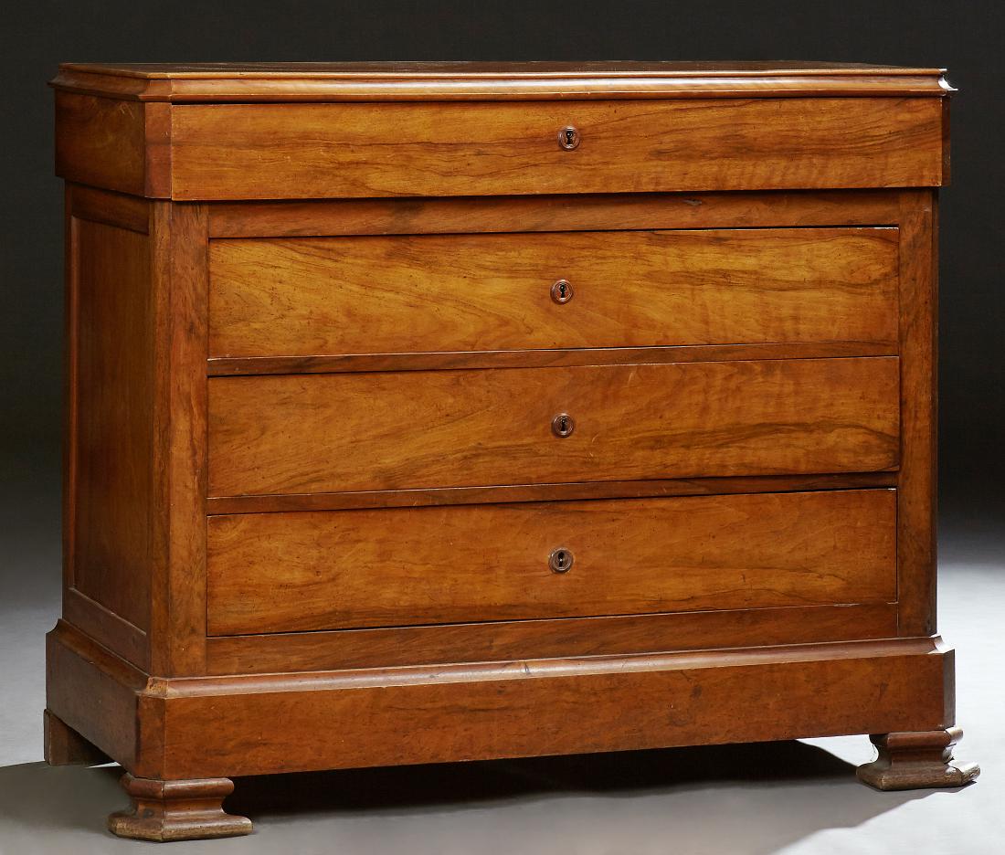 French Louis Philippe Style Carved Walnut Commode, late (1 of 1)