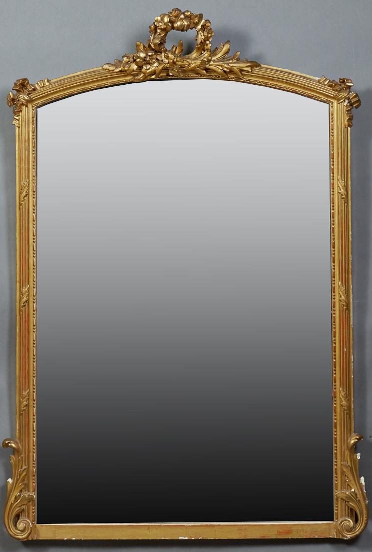 French Louis XVI Style Gilt and Gesso Overmantle (1 of 1)