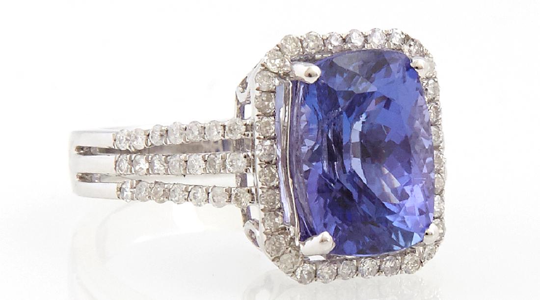 Lady's Platinum Dinner Ring, with a cushion cut 5.43 (1 of 1)