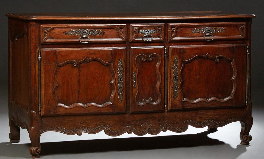 French Louis XV Style Carved Oak Sideboard, 19th c., (1 of 1)