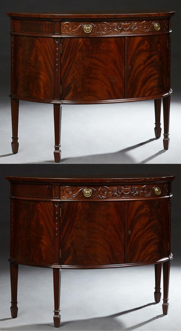 Pair of Contemporary Inlaid Mahogany Hepplewhite Style (1 of 3)
