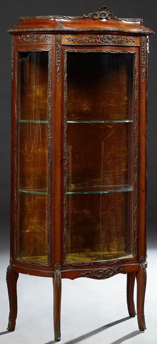 French Louis XV Style Ormolu Mounted Walnut Curved (1 of 1)