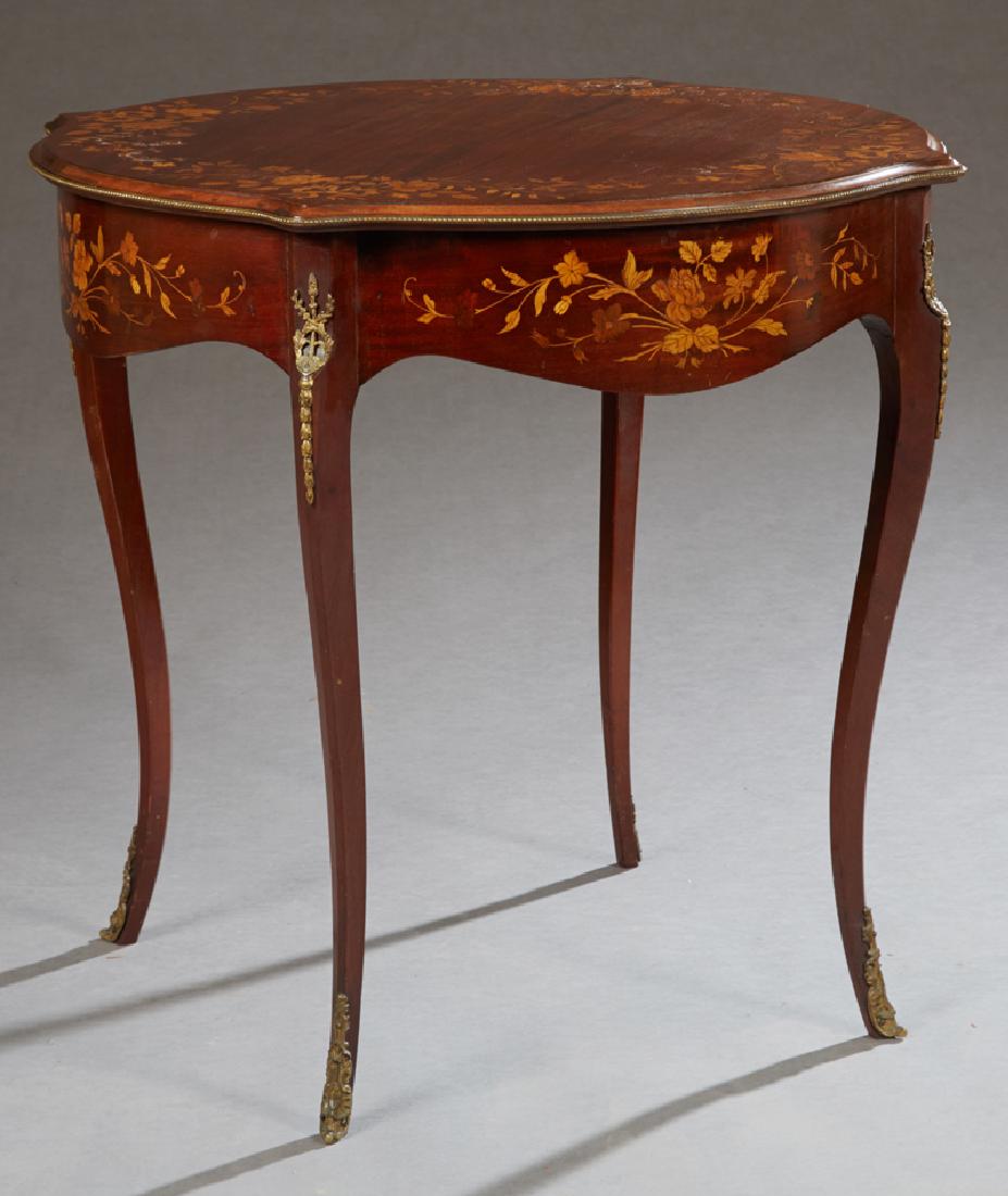 Louis XV Style Ormolu Mounted Marquetry Inlaid Mahogany (1 of 1)
