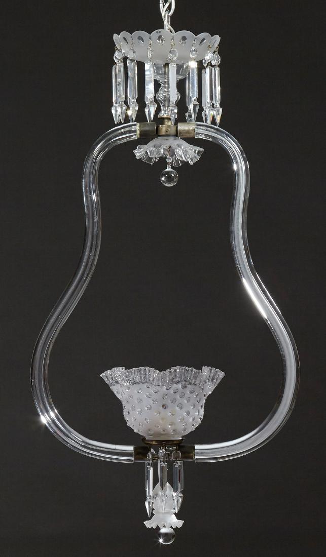 Unusual American Glass Arm Hall Light, 20th c., with a (1 of 1)