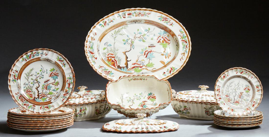 Twenty-One Piece Copeland "Indian Tree" Partial Dinner (1 of 2)