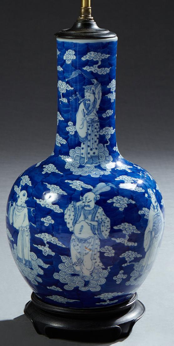 Chinese Blue and White Bottle Form Vase, 20th c., the (1 of 14)