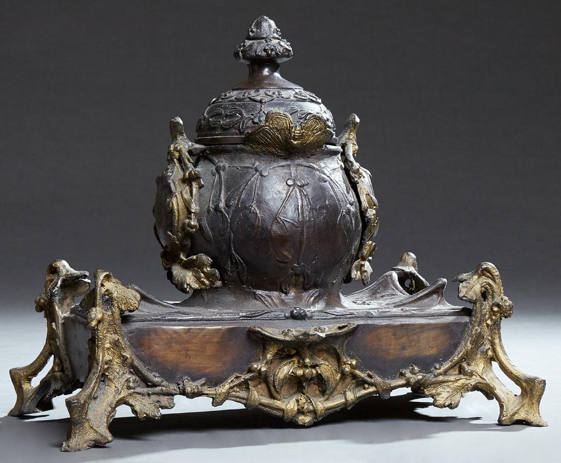 French Art Nouveau Oriental Style Cast Metal Garniture (1 of 1)