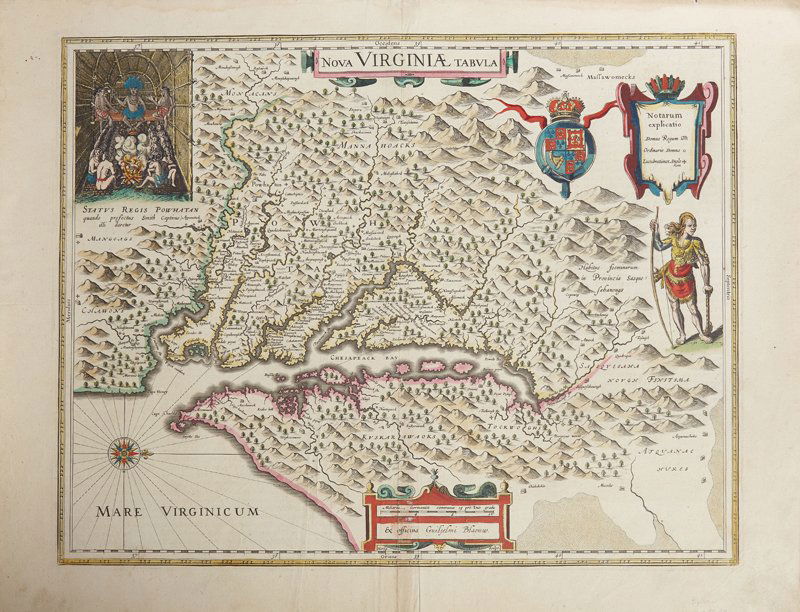 Willem Janszoon Blaeu (1571-1638), "Nova Virginia (1 of 1)